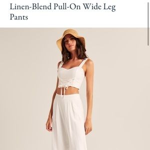 Abercrombie Linen White Pant Brand New With Tags